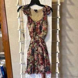 2B Bebe Pink Red Mini Sundress Scoop Neck